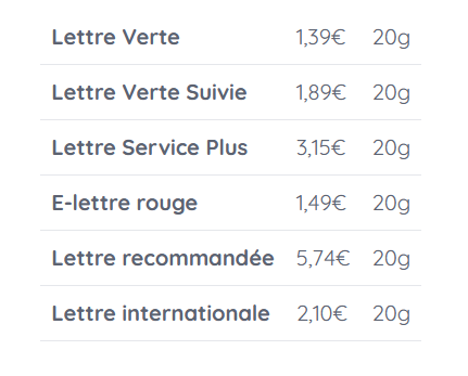 Illustration des nouveaux tarifs postaux 2025
